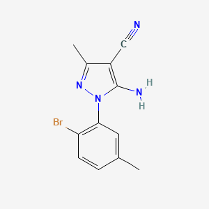 5-Amino-1-(2-bromo-5-methylphenyl)-3-methyl-1H-pyrazole-4-carbonitrile