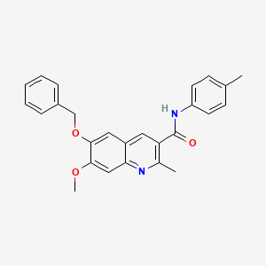 molecular formula C26H24N2O3 B1415458 6-Benzyloxy-7-methoxy-2-methylquinoline-3-carboxylic acid p-tolylamide CAS No. 1427216-11-2