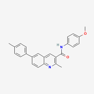 2-Methyl-6-p-tolyl-quinoline-3-carboxylic acid (4-methoxyphenyl)-amide