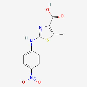 molecular formula C11H9N3O4S B1415466 5-Methyl-2-(4-nitrophenylamino)-thiazole-4-carboxylic acid CAS No. 2197055-57-3