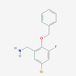 [2-(Benzyloxy)-5-bromo-3-fluorophenyl]methanamine