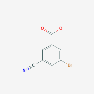 molecular formula C10H8BrNO2 B1415474 Methyl 3-bromo-5-cyano-4-methylbenzoate CAS No. 1807209-49-9