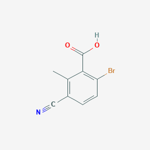 molecular formula C9H6BrNO2 B1415478 6-Bromo-3-cyano-2-methylbenzoic acid CAS No. 1805519-46-3