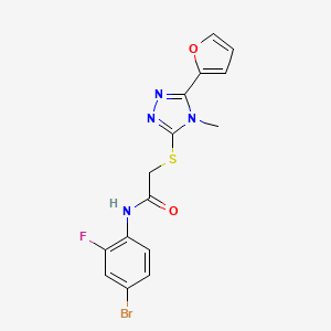 N-(4-bromo-2-fluorophenyl)-2-{[5-(furan-2-yl)-4-methyl-4H-1,2,4-triazol-3-yl]sulfanyl}acetamide