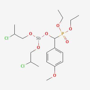 (alpha-(Diethoxyphosphinyl)-p-methoxybenzyl)bis(2-chloropropyl)antimonite