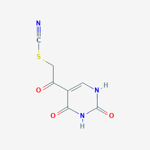 [2-(2,4-dioxo-1H-pyrimidin-5-yl)-2-oxoethyl] thiocyanate