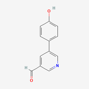 molecular formula C12H9NO2 B1415484 5-(4-Hydroxyphenyl)pyridine-3-carbaldehyde CAS No. 1258621-55-4
