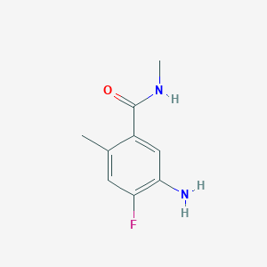 molecular formula C9H11FN2O B1415488 5-amino-4-fluoro-N,2-dimethylbenzamide CAS No. 1862963-13-0