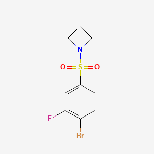 molecular formula C9H9BrFNO2S B1415491 1-(4-溴-3-氟苯磺酰基)氮杂环丁烷 CAS No. 1857034-74-2