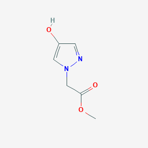 molecular formula C6H8N2O3 B1415492 (4-Hydroxypyrazol-1-yl)-acetic acid methyl ester CAS No. 1394945-46-0