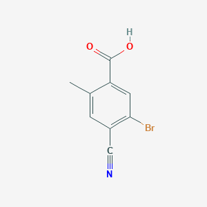 molecular formula C9H6BrNO2 B1415496 5-Bromo-4-cyano-2-methylbenzoic acid CAS No. 1805580-48-6