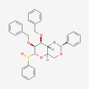 (2R,4aR,6R,7S,8S,8aR)-6-(benzenesulfinyl)-2-phenyl-7,8-bis(phenylmethoxy)-4,4a,6,7,8,8a-hexahydropyrano[3,2-d][1,3]dioxine