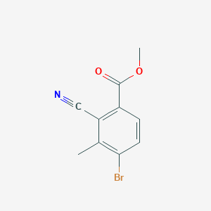 molecular formula C10H8BrNO2 B1415499 Methyl 4-bromo-2-cyano-3-methylbenzoate CAS No. 1807019-34-6