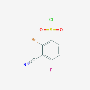 molecular formula C7H2BrClFNO2S B1415500 2-Bromo-3-cyano-4-fluorobenzenesulfonyl chloride CAS No. 1805583-66-7