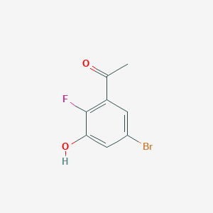 molecular formula C8H6BrFO2 B1415501 1-(5-Bromo-2-fluoro-3-hydroxyphenyl)ethan-1-one CAS No. 1804906-24-8