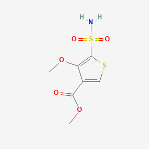 molecular formula C7H9NO5S2 B1415502 4-Methoxy-5-sulfamoylthiophene-3-carboxylic acid methyl ester CAS No. 924307-87-9