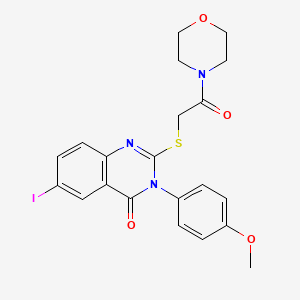 6-iodo-3-(4-methoxyphenyl)-2-{[2-(morpholin-4-yl)-2-oxoethyl]sulfanyl}quinazolin-4(3H)-one