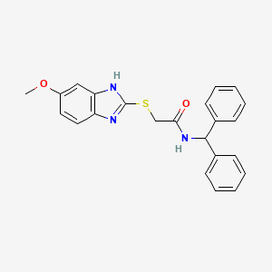 N-(diphenylmethyl)-2-[(5-methoxy-1H-benzimidazol-2-yl)sulfanyl]acetamide