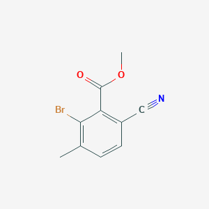 molecular formula C10H8BrNO2 B1415507 Methyl 2-bromo-6-cyano-3-methylbenzoate CAS No. 1805580-81-7