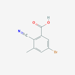 molecular formula C9H6BrNO2 B1415508 5-Bromo-2-cyano-3-methylbenzoic acid CAS No. 1807029-08-8