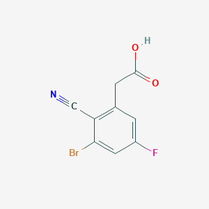 molecular formula C9H5BrFNO2 B1415512 3-Bromo-2-cyano-5-fluorophenylacetic acid CAS No. 1806848-79-2