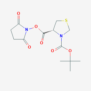 tert-butyl (4R)-4-{[(2,5-dioxopyrrolidin-1-yl)oxy]carbonyl}-1,3-thiazolidine-3-carboxylate