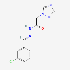 N'-[(E)-(3-chlorophenyl)methylidene]-2-(1H-1,2,4-triazol-1-yl)acetohydrazide