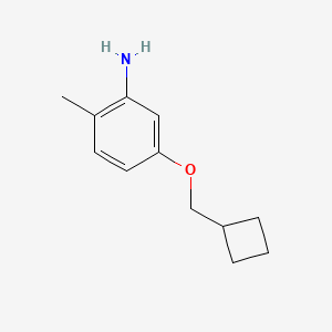 molecular formula C12H17NO B1415517 5-Cyclobutylmethoxy-2-methylphenylamine CAS No. 1695720-35-4