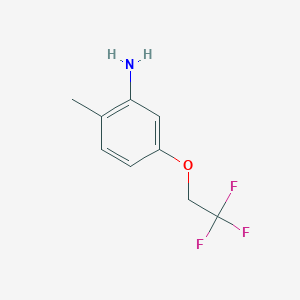 molecular formula C9H10F3NO B1415530 2-Methyl-5-(2,2,2-trifluoroethoxy)aniline CAS No. 1701715-83-4