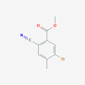 molecular formula C10H8BrNO2 B1415531 Methyl 5-bromo-2-cyano-4-methylbenzoate CAS No. 1807165-65-6