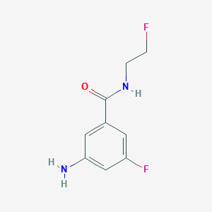 molecular formula C9H10F2N2O B1415536 3-Amino-5-fluoro-N-(2-fluoroethyl)benzamide CAS No. 1865167-39-0