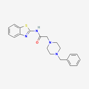 N-(1,3-benzothiazol-2-yl)-2-(4-benzylpiperazin-1-yl)acetamide