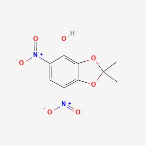 molecular formula C9H8N2O7 B14155402 2,2-Dimethyl-5,7-dinitro-2H-1,3-benzodioxol-4-ol CAS No. 89097-51-8