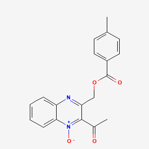 (3-Acetyl-4-oxidoquinoxalin-4-ium-2-yl)methyl 4-methylbenzoate