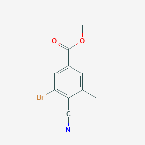 molecular formula C10H8BrNO2 B1415547 Methyl 3-bromo-4-cyano-5-methylbenzoate CAS No. 1805580-91-9