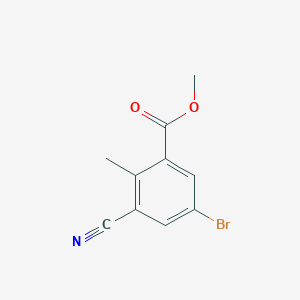 molecular formula C10H8BrNO2 B1415548 Methyl 5-bromo-3-cyano-2-methylbenzoate CAS No. 1806061-04-0