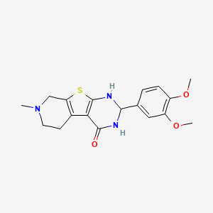 5-(3,4-Dimethoxyphenyl)-11-methyl-8-thia-4,6,11-triazatricyclo[7.4.0.02,7]trideca-1(9),2(7)-dien-3-one