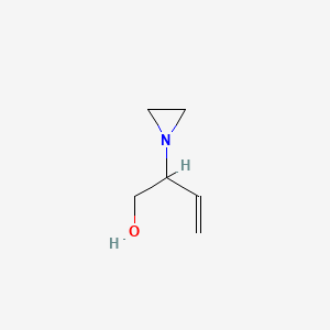 molecular formula C6H11NO B14155526 1-Aziridineethanol, beta-vinyl- CAS No. 4465-96-7