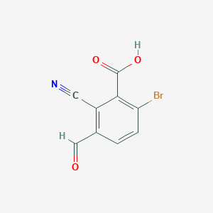 molecular formula C9H4BrNO3 B1415554 6-Bromo-2-cyano-3-formylbenzoic acid CAS No. 1805104-34-0