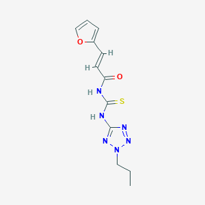 (E)-3-(furan-2-yl)-N-[(2-propyltetrazol-5-yl)carbamothioyl]prop-2-enamide