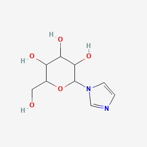 molecular formula C9H14N2O5 B14155586 1-Hexopyranosyl-1H-imidazole CAS No. 35786-42-6