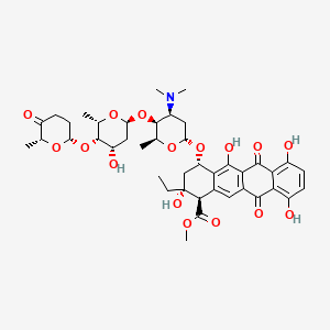 methyl (1R,2R,4S)-4-[(2R,4S,5S,6S)-4-(dimethylamino)-5-[(2S,4S,5S,6S)-4-hydroxy-6-methyl-5-[(2R,6R)-6-methyl-5-oxooxan-2-yl]oxyoxan-2-yl]oxy-6-methyloxan-2-yl]oxy-2-ethyl-2,5,7,10-tetrahydroxy-6,11-dioxo-3,4-dihydro-1H-tetracene-1-carboxylate