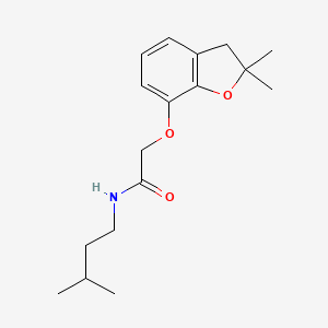 2-[(2,2-dimethyl-3H-1-benzofuran-7-yl)oxy]-N-(3-methylbutyl)acetamide