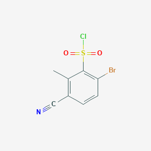 molecular formula C8H5BrClNO2S B1415563 6-Bromo-3-cyano-2-methylbenzenesulfonyl chloride CAS No. 1805248-87-6