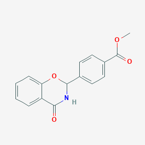 molecular formula C16H13NO4 B14155659 Methyl 4-(4-oxo-2,3-dihydro-1,3-benzoxazin-2-yl)benzoate CAS No. 556007-08-0