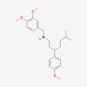 N-[(3,4-dimethoxyphenyl)methyl]-3-(4-methoxyphenyl)-6-methylheptan-1-amine