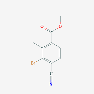 molecular formula C10H8BrNO2 B1415567 Methyl 3-bromo-4-cyano-2-methylbenzoate CAS No. 1805519-96-3