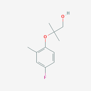 molecular formula C11H15FO2 B1415570 2-(4-Fluoro-2-methylphenoxy)-2-methylpropan-1-ol CAS No. 1850961-53-3