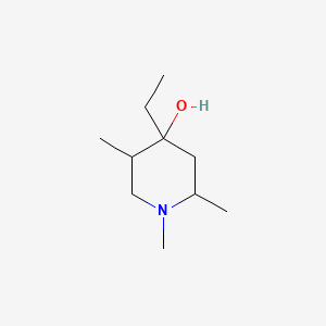 molecular formula C10H21NO B14155705 4-Ethyl-1,2,5-trimethylpiperidin-4-ol CAS No. 20734-47-8