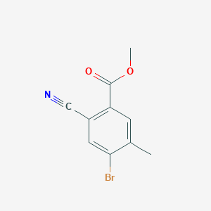 molecular formula C10H8BrNO2 B1415574 Methyl 4-bromo-2-cyano-5-methylbenzoate CAS No. 1807081-74-8